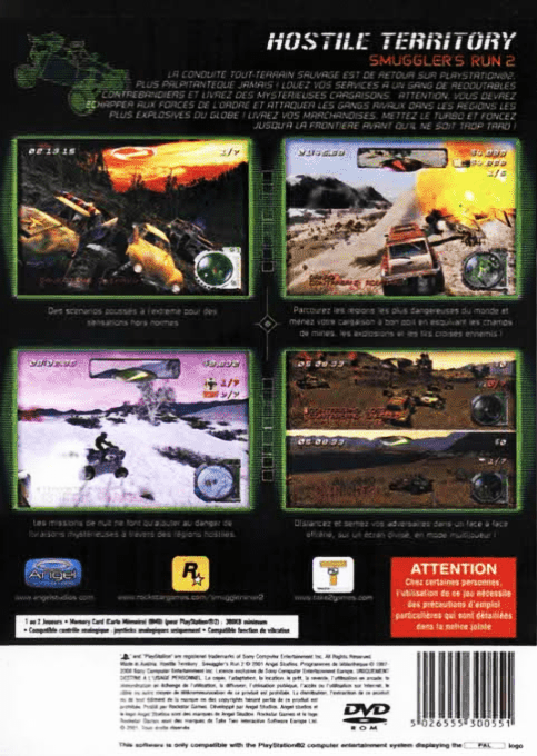 Smuggler's Run 2 - Hostile Territory — box-2D-back (FR)