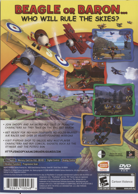 Snoopy Vs The Red Baron — box-2D-back (US)