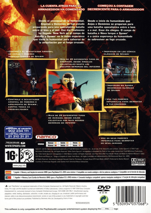 Spawn - Armageddon — box-2D-back (SP)