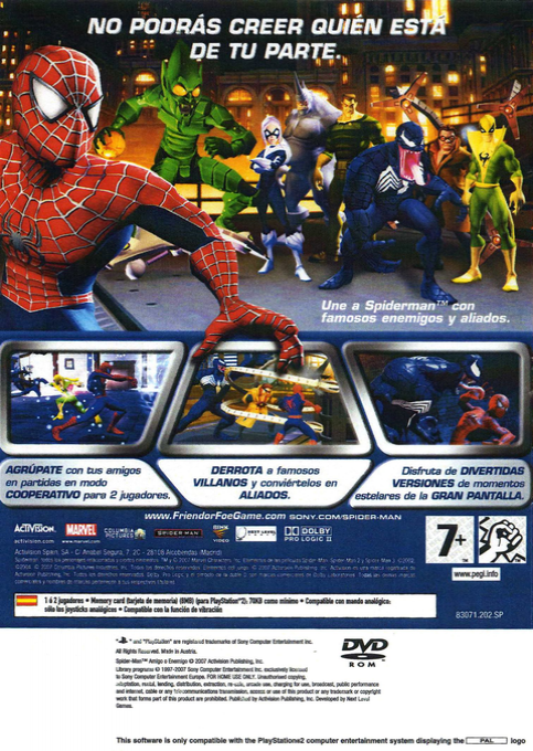 Spider-man - Allié Ou Ennemi — box-2D-back (SP)