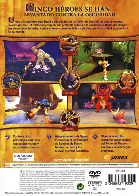 Spyro - A Hero's Tail — box-2D-back (SP)
