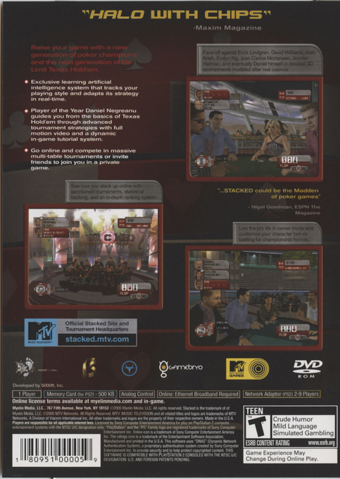Stacked With Daniel Negreanu — box-2D-back (US)
