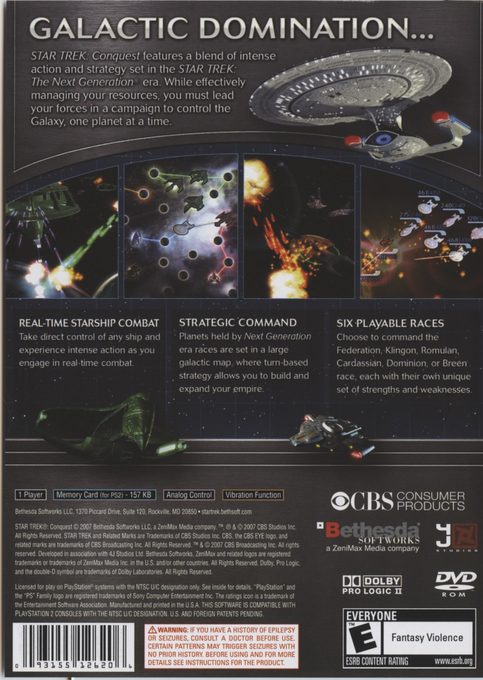Star Trek - Conquest — box-2D-back (US)
