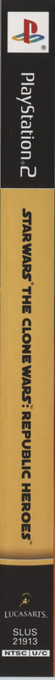 Star Wars The Clone Wars - Les Héros De La République — box-2D-side (US)
