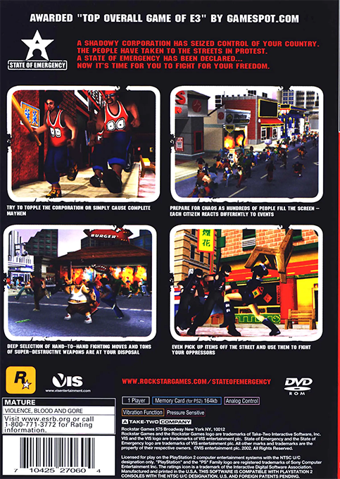 State Of Emergency — box-2D-back (US)