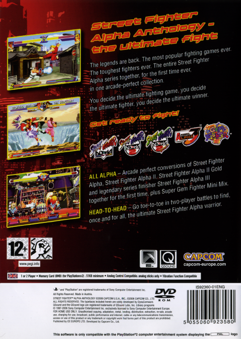 Street Fighter Alpha Anthology — box-2D-back (EU)