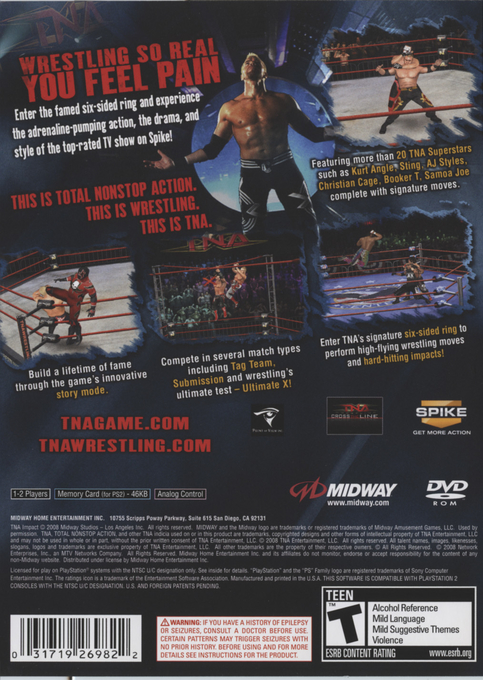 Tna Impact! — box-2D-back (US)