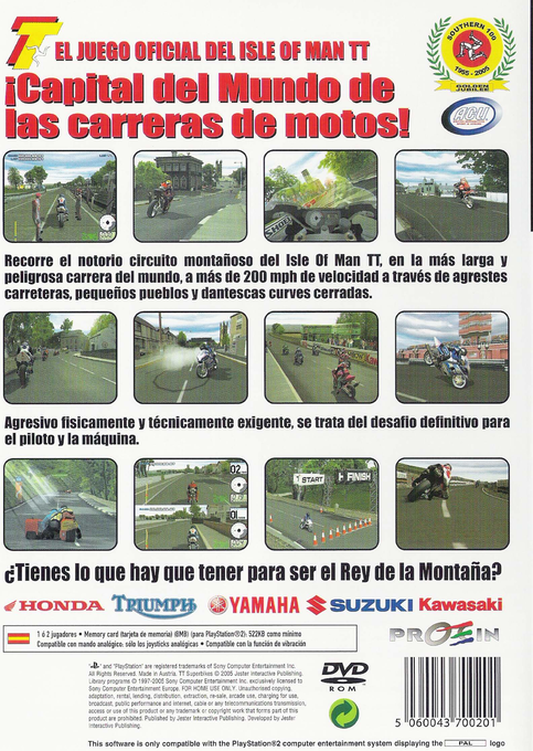 TT Superbikes - Real Road Racing — box-2D-back (SP)