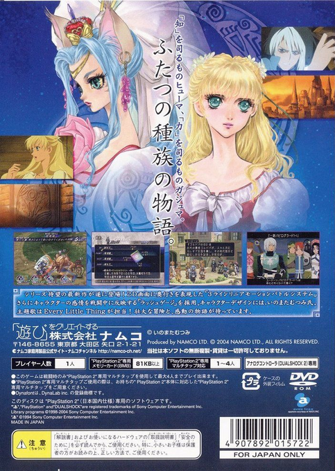 Tales Of Rebirth — box-2D-back (JP)