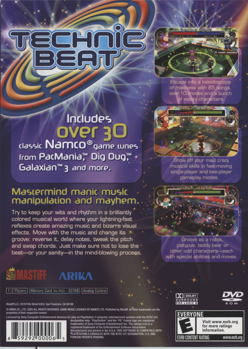 Technic Beat — box-2D-back (US)