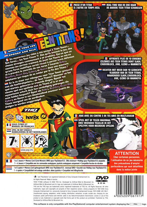 Teen Titans — box-2D-back (FR)