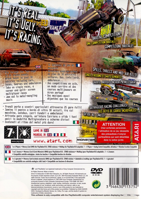 Driven to Destruction — box-2D-back (FR)