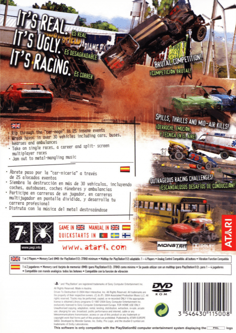 Driven to Destruction — box-2D-back (EU)