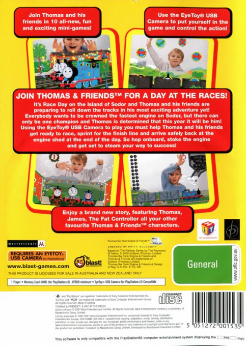 Thomas And Friends - A Day At The Races — box-2D-back (AU)
