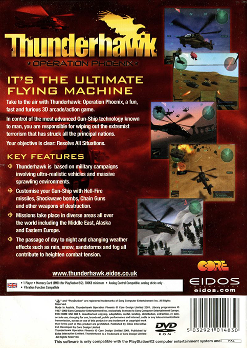 Thunderhawk - Operation Phoenix — box-2D-back (EU)