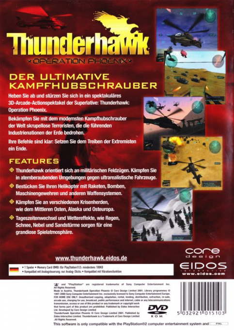 Thunderhawk - Operation Phoenix — box-2D-back (DE)