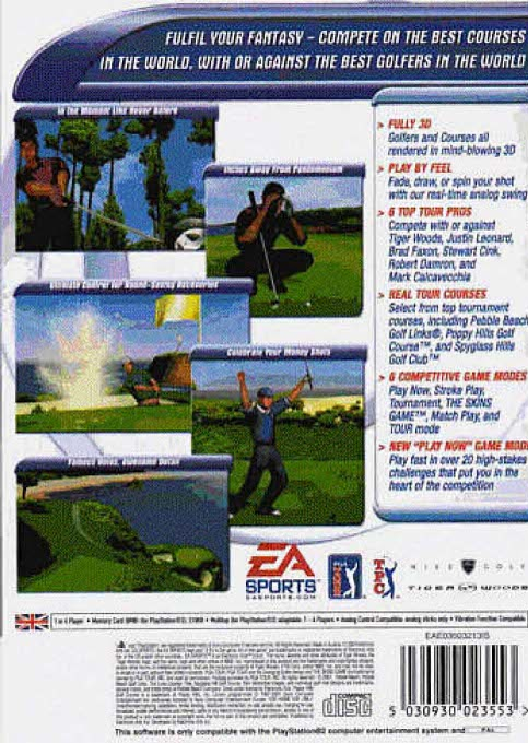 Tiger Woods Pga Tour 2001 — box-2D-back (EU)