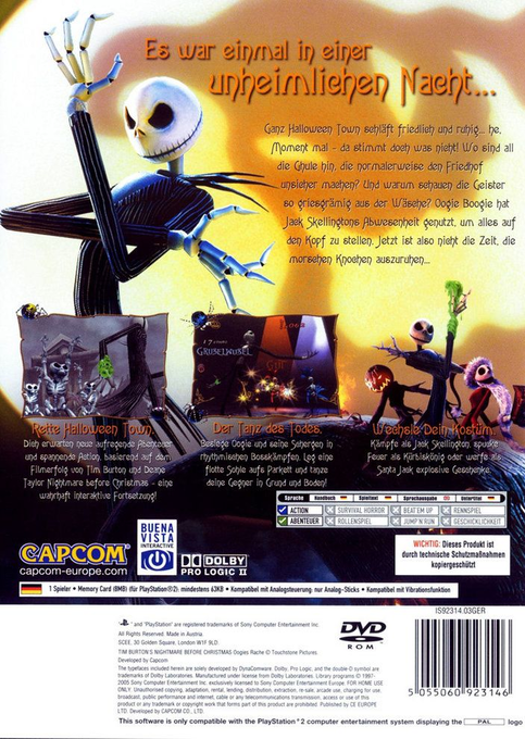 Etrange Noel De Monsieur Jack - La Revanche D'oogie, L' — box-2D-back (DE)
