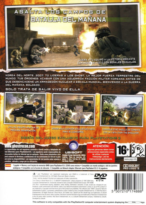 Tom Clancy's Ghost Recon 2 — box-2D-back (SP)