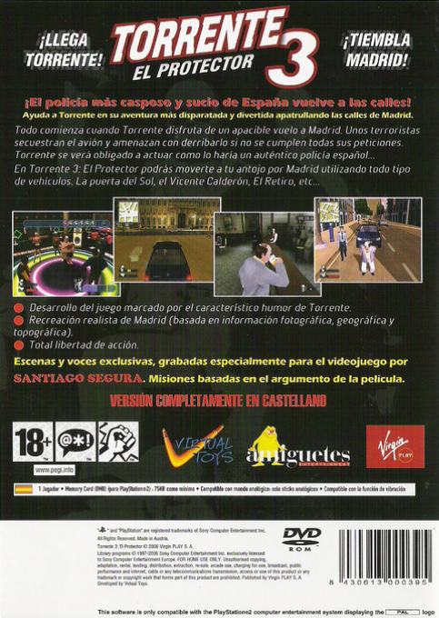 Torrente 3 - El Protector — box-2D-back (SP)