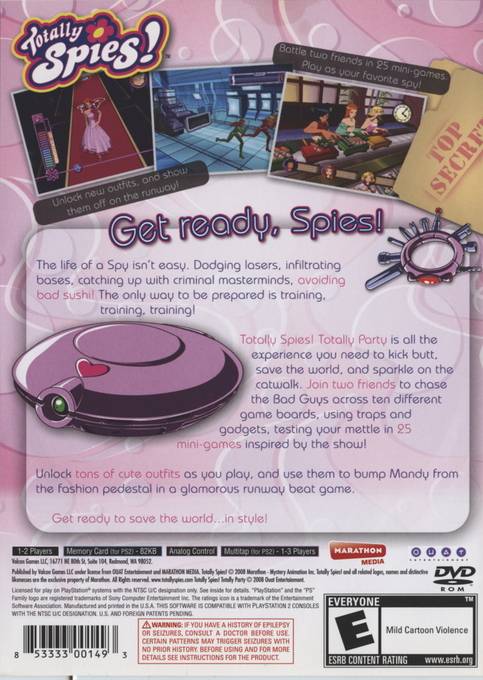 Totally Spies! - Totally Party — box-2D-back (US)