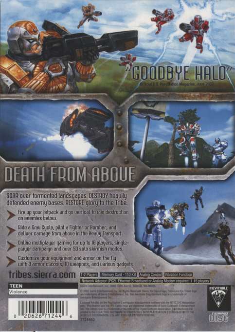 Tribes - Aerial Assault — box-2D-back (US)