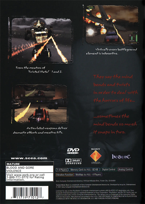 Twisted Metal - Black — box-2D-back (US)