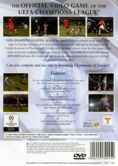 Uefa Champions League - Saison 2001/2002 — box-2D-back (EU)