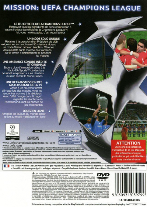 Uefa Champions League 2004-2005 — box-2D-back (FR)