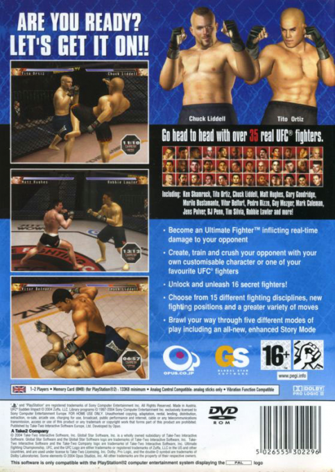 Ufc - Sudden Impact — box-2D-back (EU)