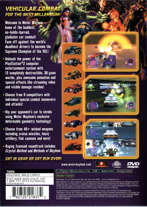 Motor Mayhem — box-2D-back (US)