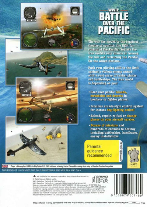Wwii - Battle Over The Pacific — box-2D-back (AU)