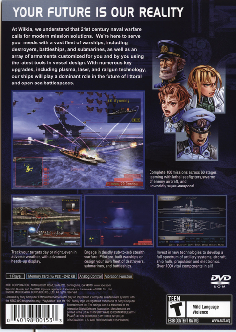 Warship Gunner 2 — box-2D-back (US)
