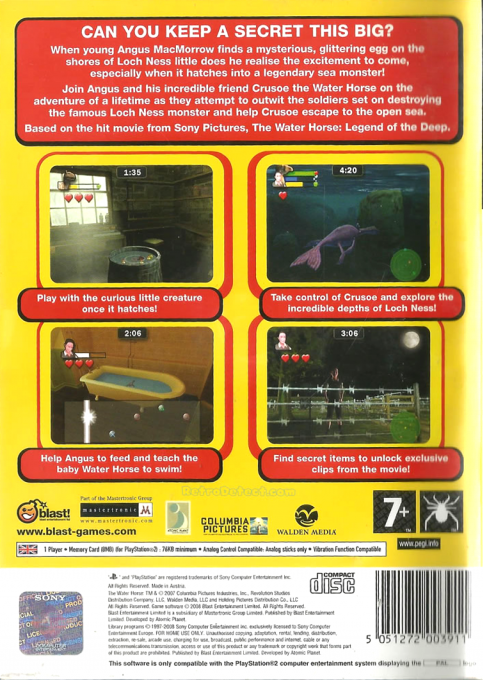 Water Horse - Legend Of The Deep ,the — box-2D-back (EU)