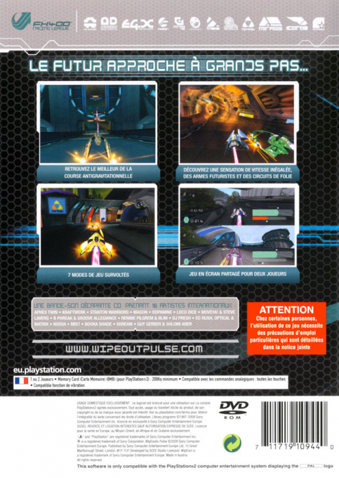 Wipeout Pulse — box-2D-back (EU)