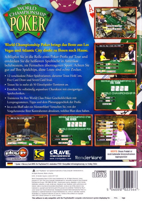 World Championship Poker — box-2D-back (DE)