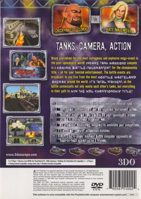 World Destruction League - Thunder Tanks — box-2D-back (EU)