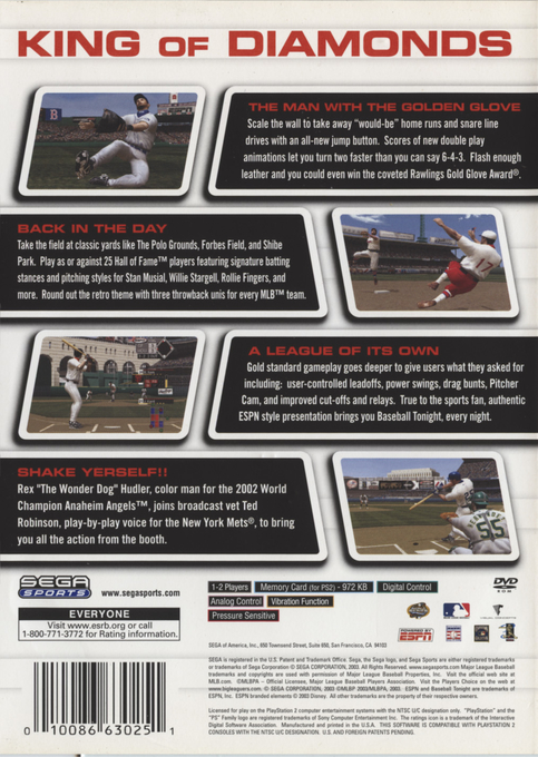 World Series Baseball 2k3 — box-2D-back (US)