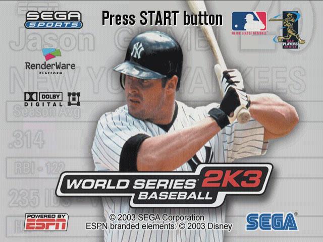 World Series Baseball 2k3 — sstitle (US)