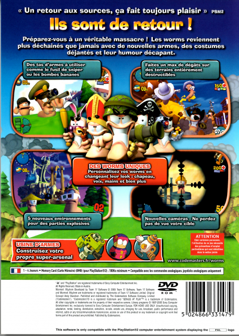 Worms 4 - Mayhem — box-2D-back (FR)
