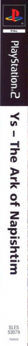 Ys - The Ark Of Napishtim — box-2D-side (DE)