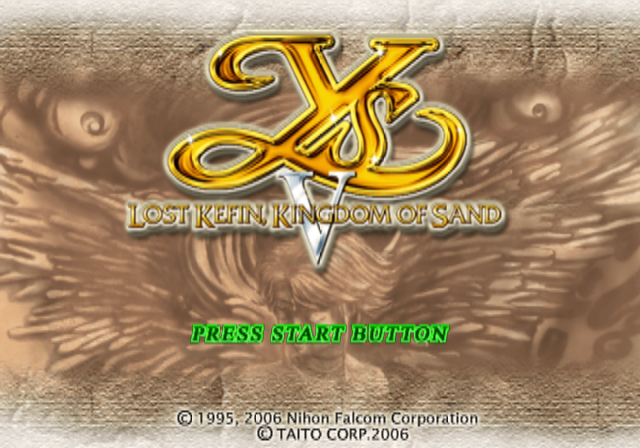 Ys 5 - Lost Kefin, Kingdom Of Sand — sstitle (JP)