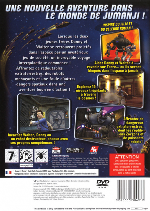 Zathura — box-2D-back (FR)