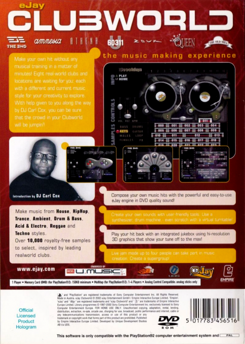 Ejay Clubworld — box-2D-back (EU)