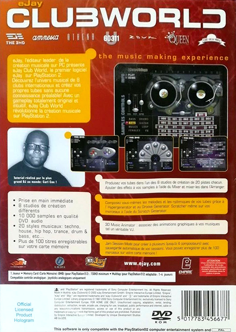 Ejay Clubworld — box-2D-back (FR)