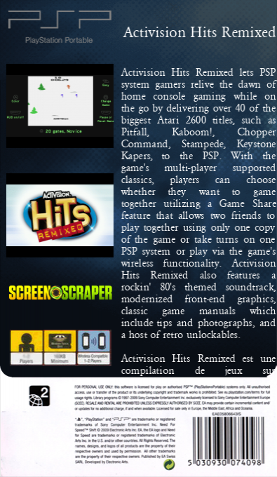 Activision Hits Remixed — box-2D-back (SS)