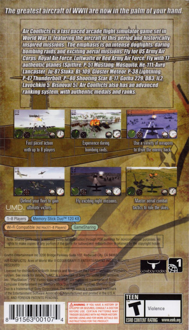 Air Conflicts - Aces Of World War 2 — box-2D-back (US)