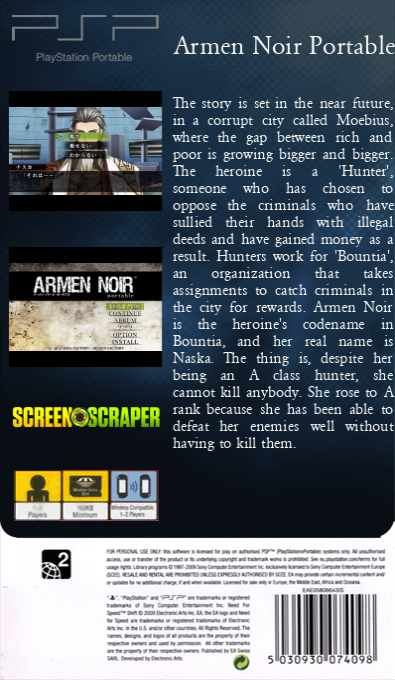 Armen Noir Portable — box-2D-back (SS)