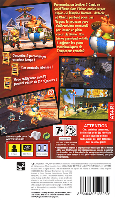 Astérix And Obélix Xxl 2 - Mission Ouifix — box-2D-back (EU)