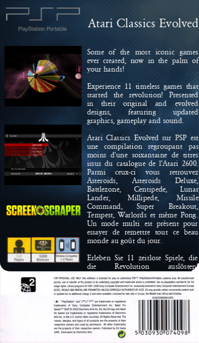 Atari Classics Evolved — box-2D-back (SS)